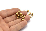 Brass Chain End, 50 Raw Brass End Caps, Cord Tip Cord End (5x9mm) Bs-1660