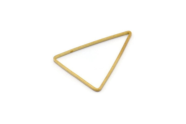Brass Triangle Charm, 50 Raw Brass Open Triangle Ring Charms (20x26x0.9mm) D0086