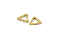 17mm Triangle Charm - 24 Raw Brass Triangle Charms (17x2mm) D0017