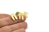 Earring Studs, 6 Raw Brass - Brass U Shape Earrings - Brass Earrings - Earrings (14x10x1.5mm) N1636