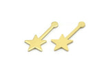 Brass Star Blank, 50 Raw Brass Star Blanks, Stamping Blanks (20x9x0.80mm) M02054