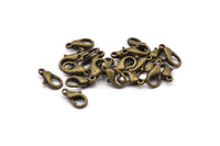Antique Bronze Lobster, 50 Antique Bronze Lobster Claw Clasps (12x6mm) P502 A0365