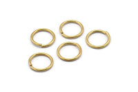 12mm Jump Rings - 100 Raw Brass Jump Rings (12x1.2mm) A0373