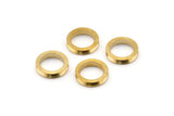 Channel Rondelle Bead , 50 Raw Brass Spacer Bead, Channel Rondelles (11x2.6x8mm) D0099