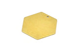 Brass Honeycomb Blank, 8 Raw Brass Hexagon Stamping Blanks (30x0.80mm)   D0098
