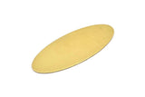 Brass Oval Blanks, 5 Raw Brass Oval Blanks (59x24x0.80mm)   D0161