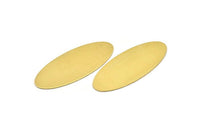 Brass Oval Blanks, 5 Raw Brass Oval Blanks (59x24x0.80mm)   D0161