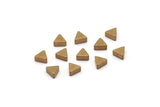 Brass Earring Finding, 50 Raw Brass Triangle Blanks (5.2x2.5mm) D0100