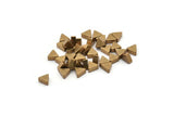Brass Earring Finding, 50 Raw Brass Triangle Blanks (5.2x2.5mm) D0100