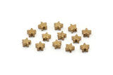 Brass Star Spacer Bead, 50 Raw Brass Star Spacer Beads, Spacer Connectors, Star Beads (5.2x2.6mm) D0104
