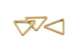 28mm Triangle Charm - 12 Raw Brass Triangle Charms (28x2mm) D013