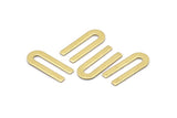Brass U Shaped Blank, 24 Raw Brass U Shaped Stamping Blanks, Findings (22x9x0.80mm) M02092