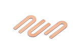 Copper U Shaped Blank, 24 Raw Copper U Shaped Stamping Blanks, Findings (22x9x0.80mm) M02098