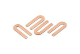 Copper U Shaped Blank, 24 Raw Copper U Shaped Stamping Blanks, Findings (22x9x0.80mm) M02098