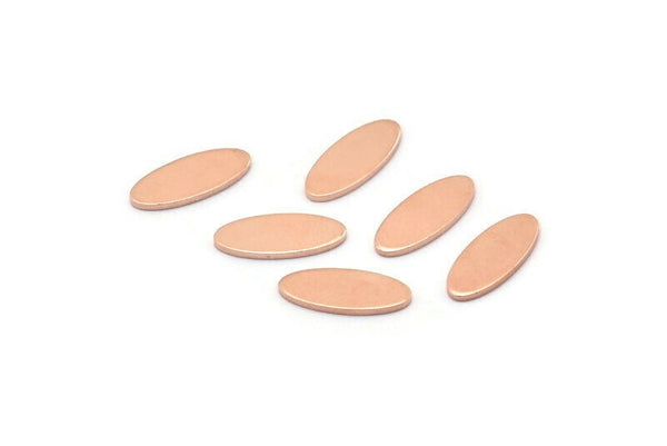 Copper Oval Blank, 100 Raw Copper, Copper Blanks, Tiny Copper Oval Blanks (12x5x0.80mm) M02110