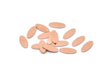 Copper Oval Blank, 100 Raw Copper, Copper Blanks, Tiny Copper Oval Blanks (12x5x0.80mm) M02110