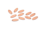 Copper Oval Charm, 100 Raw Copper, Copper Charm, Tiny Copper Oval Charms With 1 Hole (12x5x0.80mm) M02111