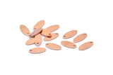Copper Oval Charm, 100 Raw Copper, Copper Charm, Tiny Copper Oval Charms With 1 Hole (12x5x0.80mm) M02111