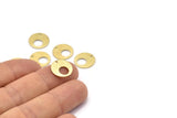 Brass Round Charm, 24 Textured Raw Brass Round Charms With 1 Hole (13x0.80mm) M02160