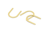 Brass U Shaped Blank, 12 Raw Brass U Shaped Stamping Blanks, Findings (30x25x0.80mm) M02101