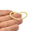 Brass U Shaped Blank, 12 Raw Brass U Shaped Stamping Blanks, Findings (30x25x0.80mm) M02101
