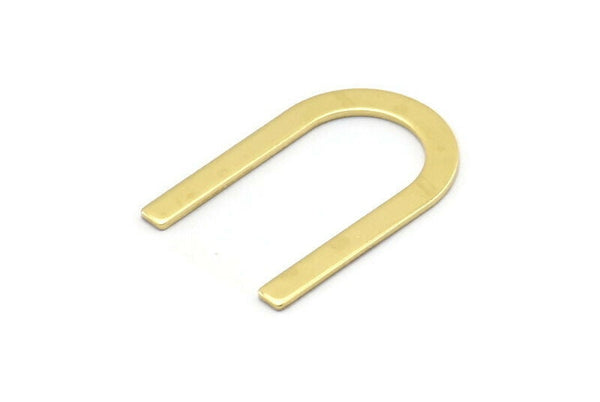Brass U Shaped Blank, 24 Raw Brass U Shaped Stamping Blanks, Findings (26x17x0.80mm) M02066