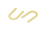 Brass U Shaped Blank, 24 Raw Brass U Shaped Stamping Blanks, Findings (26x17x0.80mm) M02066