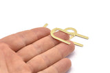 Brass U Shaped Blank, 24 Raw Brass U Shaped Stamping Blanks, Findings (26x17x0.80mm) M02066