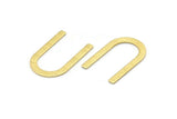 Brass U Shaped Blank, 24 Textured Raw Brass U Shaped Stamping Blanks, Findings (26x17x0.80mm) M02084