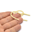 Brass U Shaped Blank, 12 Textured Raw Brass U Shaped Stamping Blanks, Findings (30x25x0.80mm) M02104