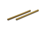 Brass Choker Findings, 5 Raw Brass Industrial Extra Long Tube Findings, (80x5mm)  D0186
