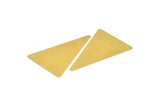 Brass Triangle Blank, 10 Raw Brass Triangle Blank Without (50x33mm) D0177