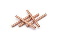 Copper Tube Beads - 50 Raw Copper Tube Beads (2x25mm) D0174