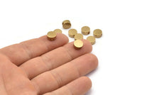 Round Spacer Bead, 25 Raw Brass Circle Industrial Spacer Bead, Findings (8x3.6mm) D0210