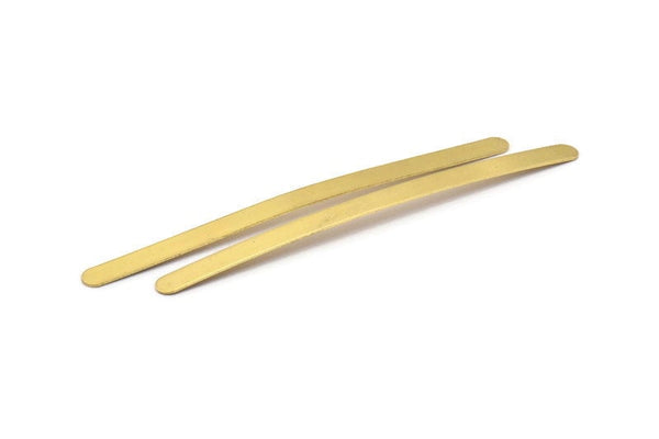 Bras Stamping Blank, Bar, 5 Raw Brass Bracelet Stamping Blanks ( 8x145x1mm) D0278