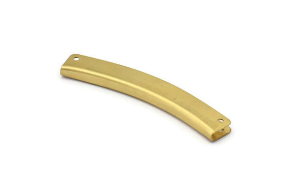 Brass Choker Pendant, 5 Raw Brass Pendant Findings With 4 Holes (60x9mm) D0286