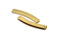 Brass Choker Pendant, 5 Raw Brass Pendant Findings With 4 Holes (60x9mm) D0286