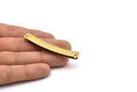 Brass Choker Pendant, 5 Raw Brass Pendant Findings With 4 Holes (60x9mm) D0286