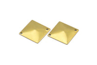Square Pyramid Charms, 50 Raw Brass Square Pyramid Charms, Findings  (16mm)   D0272
