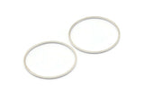 24mm Silver Rings - 24 Silver Brass Circle Connectors (24x0.8mm) D1642