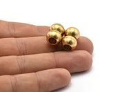 Brass Magnetic Clasp, 10 Raw Brass Magnetic Clasps For 6mm Leather Cord (17x12mm) D0348