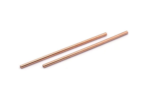 Himmeli Copper Tubes, 30 Raw Copper Tube Beads (2x60mm) D0253