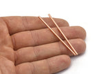 Himmeli Copper Tubes, 30 Raw Copper Tube Beads (2x60mm) D0253