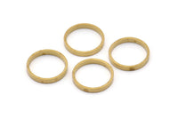 14x2mm Circle Connectors - 50 Raw Brass Circle Connectors (14x0.8x2mm) D0307