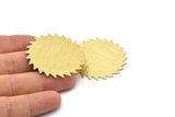 Brass Circle Blank, 2 Textured Raw Brass Circle Blanks, Brass Round, Stamping Blanks, Findings (42x0.80mm) M02145