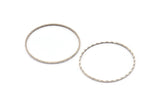 Silver Circle Ring, 12 Textured Antique Silver Plated Brass Circle Connectors (35mm) Brs 2071 A0590 H0486