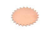 Copper Circle Blank, 2 Raw Copper Circle Blanks, Copper Round, Stamping Blanks, Findings (42x0.80mm) M02148