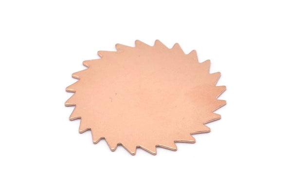Copper Circle Blank, 2 Raw Copper Circle Blanks, Copper Round, Stamping Blanks, Findings (42x0.80mm) M02148