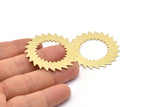 Brass Circle Blank, 2 Raw Brass Circle Blanks, Brass Round, Stamping Blanks, Findings (42x0.80mm) M02151