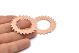 Copper Circle Blank, 2 Raw Copper Circle Blanks, Copper Round, Stamping Blanks, Findings (42x0.80mm) M02157